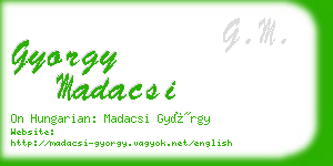 gyorgy madacsi business card